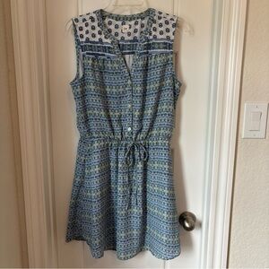 GAP Blue and White Patterned Mini Dress